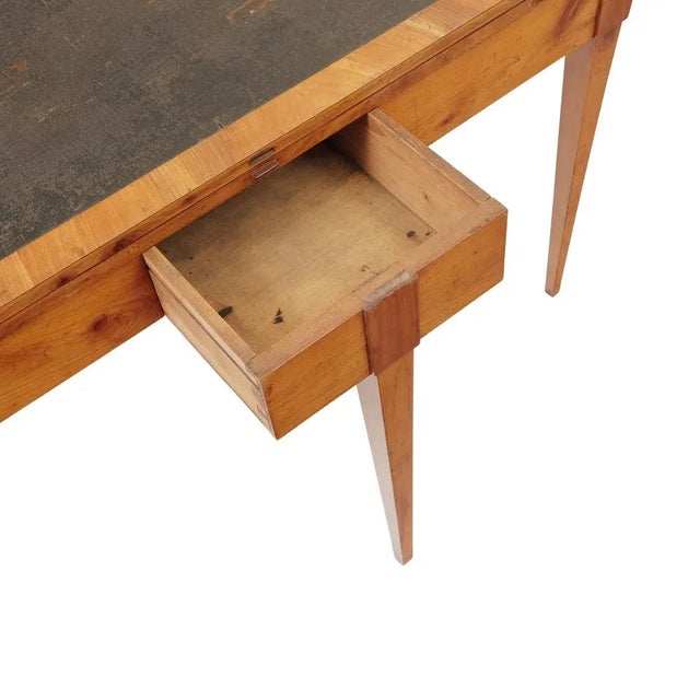 Traditional Demi Lune Consol-Folding Table For Sale - Image 3 of 5