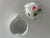 Herend Trinket Box with Gold Trim on edge and Rose on Top