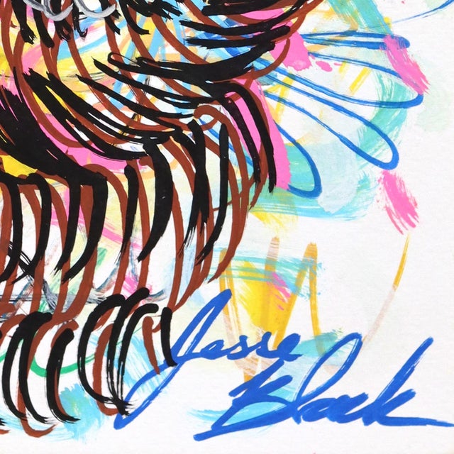 Wild Heart - Original Western Heart Acrylic Painting on Paper by Jesse Black For Sale In Los Angeles - Image 6 of 6