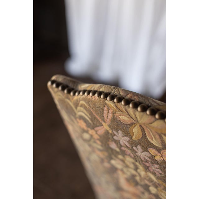 Wood Late 19th Century Fireside Flemish Tapestry Armchair For Sale - Image 7 of 12