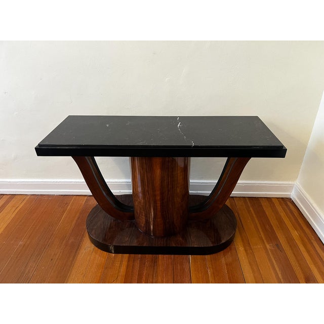 1920s Art Deco Console with Marble Top, 1920s For Sale - Image 5 of 10