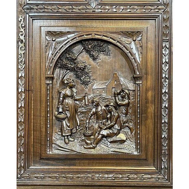 Early 20th Century Breton Two-Part Buffet in Chestnut Wood For Sale - Image 11 of 18