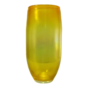 Early 20th Century Iridescent Yellow Aurene / Favrile Art Glass Vase, Free Blown