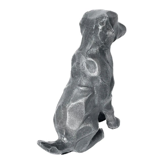 Abstract Vintage Cubist Style Sitting Dog Figurine For Sale - Image 3 of 5