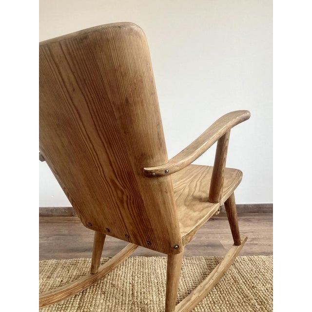 Model 510 Rocking Chair by Göran Malmvall for Karl Andersson & Sons, Sweden, 1940s For Sale - Image 10 of 14