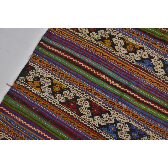 Blue 1960s Oushak Neutraş Turkish Kilim Rug For Sale - Image 8 of 10