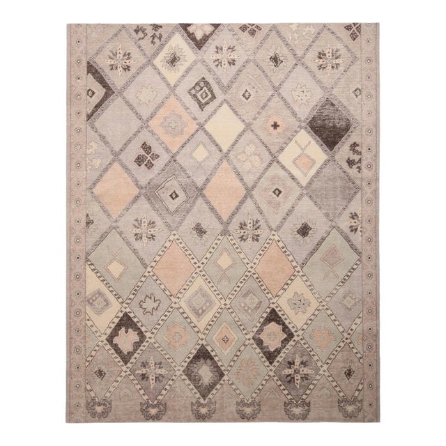 Rug & Kilim’s Desert Rug in Pink and Blue, 8x10 For Sale