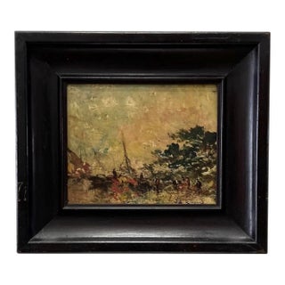 Jean Etienne Karnec (1865–1934) “Figures in Landscape” Oil Painting For Sale