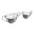 Antique Sugar Dish & Creamer Duo, English Silver Plate, Coffee Service Set, 1920 For Sale