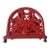 modernVintage 1990s Red Enamel Cast Iron Napkin Holder For Sale