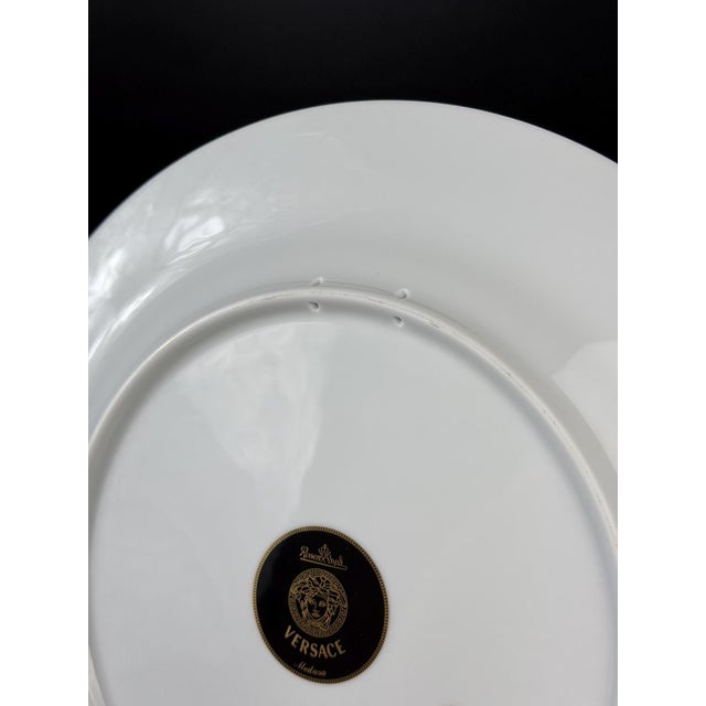 Large Black, Red and Gold Medusa Plates by Versace for Rosenthal, 1990s, Set of 12 For Sale - Image 11 of 15