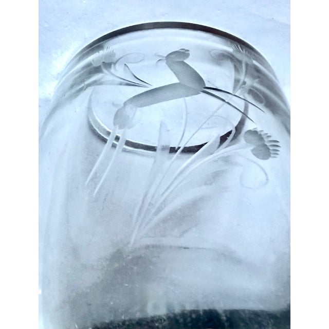 Vintage Art Deco Leaping Gazelle Crystal Vase For Sale In Atlanta - Image 6 of 8