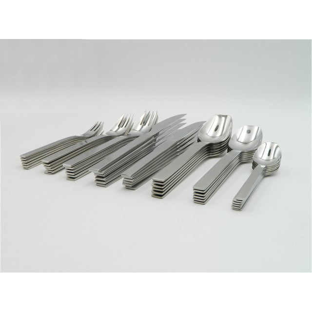 Stainless Steel Cutlery Set for 6 People by Rosenthal, Model Titan, 1960s, Set of 48 For Sale - Image 13 of 16