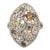 2.21 Ct Natural Brown, Yellow, and Pink Diamond Ring Size 6.5 For Sale