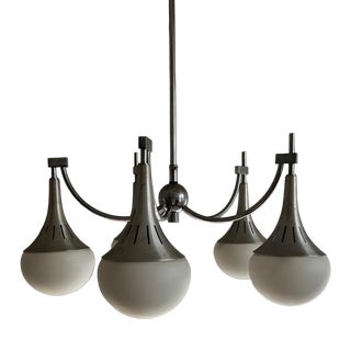Vintage Italian Chandelier attributed to Gaetano Sciolari, 1970s For Sale