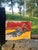 Yellow Vintage Original Modernist Figurative Painting Reclining Woman Red Yellow Abstract Art Mid Century For Sale - Image 8 of 8