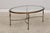 Oval Glass Top Decorator Coffee Cocktail Table For Sale - Image 4 of 15