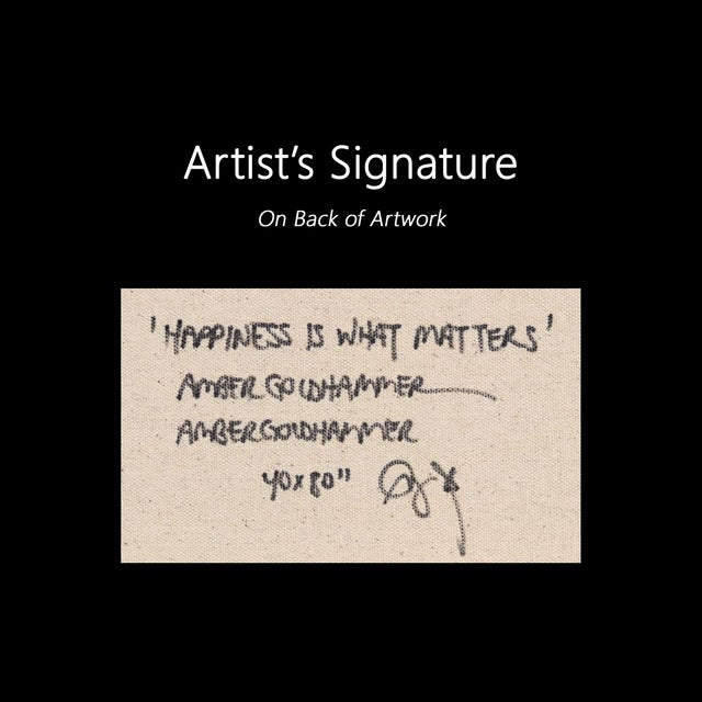 Happiness Is What Matters - Colorful Abstract Street Art Painting Original Artwork by Amber Goldhammer For Sale - Image 9 of 9