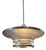 1930s Art Deco Machine Age Spun Aluminum 23" 2 Ring Pendant Light, 2 Available For Sale - Image 4 of 8