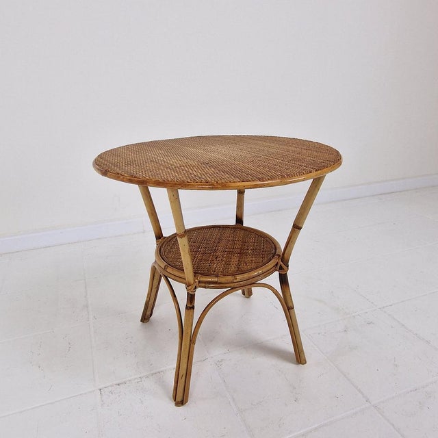 Italian Wicker and Rattan Coffee Table, 1970s For Sale - Image 11 of 11