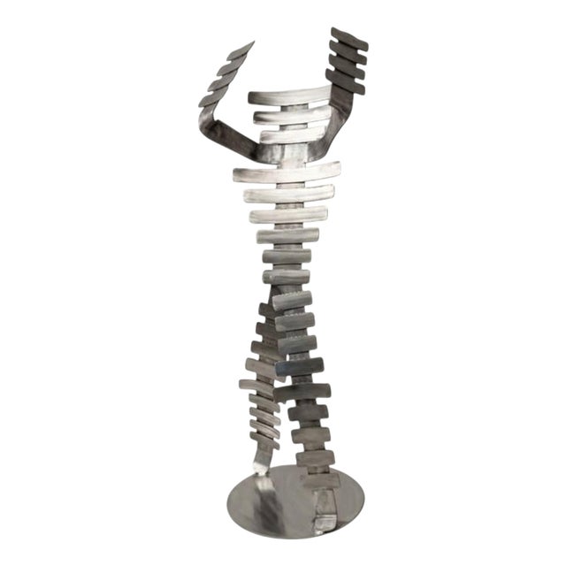 Mad Man Sculptural Statue in Stainless Steel by Metalmorphosis Studio For Sale
