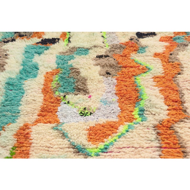 Late 20th Century Vintage Azilal Boucherouite Moroccan Rug, 03'04 X 07'10 For Sale - Image 5 of 10