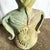 Vintage Sculpted Female Form Ceramic Vase With Sunflower and Leaf Motif For Sale In Miami - Image 6 of 9