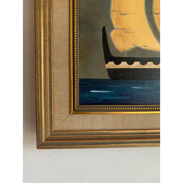 2020s Contemporary Impressionist Style Seascape Painting on Canvas, Framed For Sale - Image 5 of 7