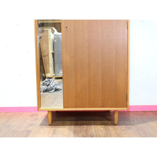 1960s Mid Century Modern Vintage Teak Armoire Wardrobe by Stag Danish Style For Sale - Image 14 of 15