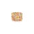 Metal 14k Gold Triple Layer Rainbow Multi Sapphire Eternity Ring Size 5.5 For Sale - Image 7 of 10