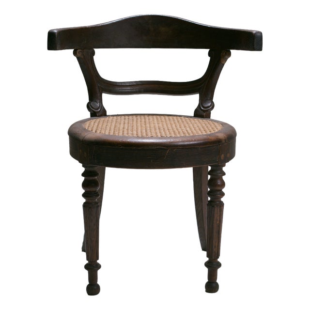 Louis-Philippe French Oak Desk Armchair, 1890s For Sale