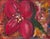 Ruby Red Ameryllis Study 3 - Miniature Abstract Floral Canvas Art by Contemporary Artist 2005 For Sale - Image 8 of 12