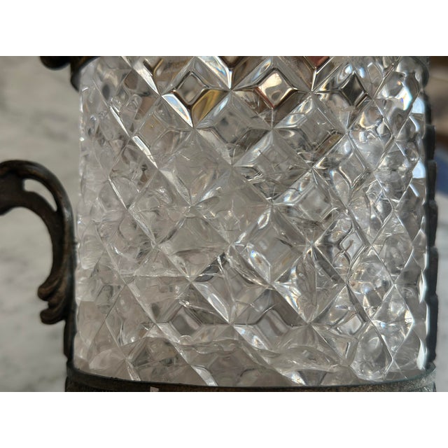 Italian Art Nouveau Rock Crystal Jar with Lid Faceted Cut and Ornamental Mount, 1890s For Sale - Image 16 of 18