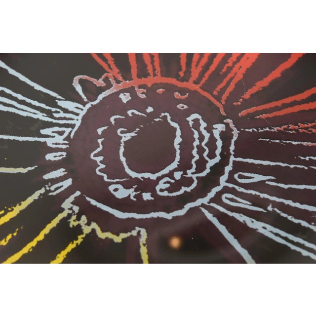 Modern Vintage Rosenthal Glass Flower Plate or Serving Plate Designed After Andy Warhol 80's For Sale - Image 3 of 10