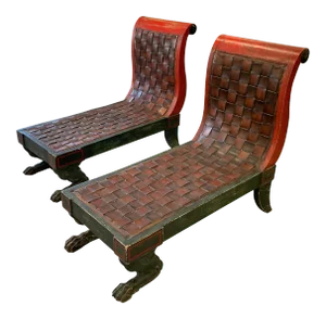 Egyptian Revival Chaises - A Pair