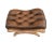 Wood Chesterfield Ottoman in Carved Wood and Leather, 1960s For Sale - Image 7 of 16
