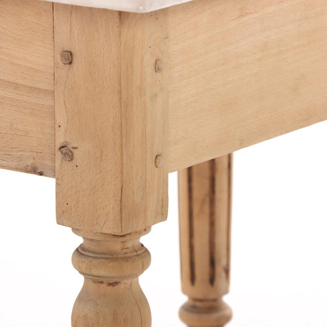 Late 19th Century A French Beech Marble Top Table, C. 1890. For Sale - Image 5 of 7