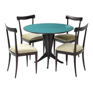 Ico Parisi Attributed Game Table and Chairs 1950's Modern For Sale