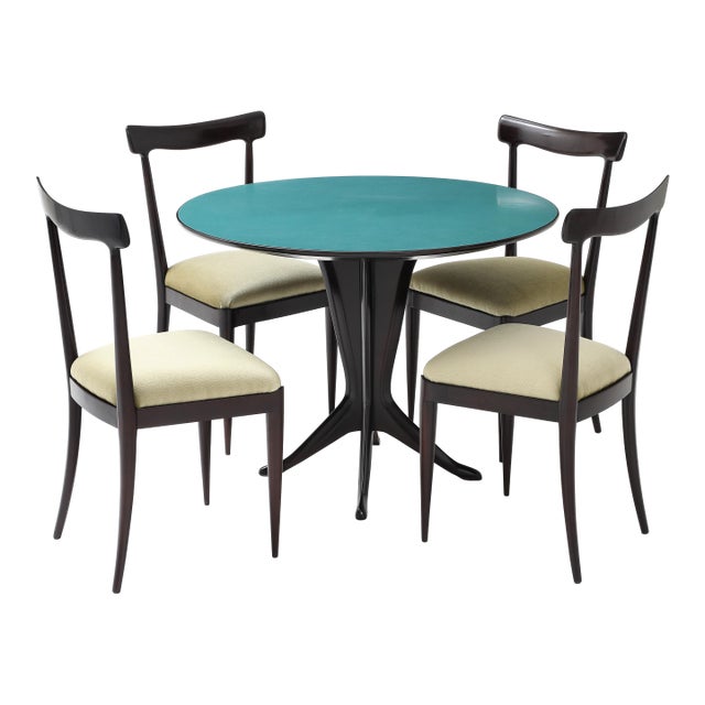 Ico Parisi Attributed Game Table and Chairs 1950's Modern For Sale