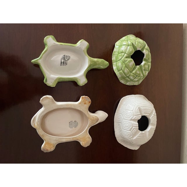 1960s Pair of Vintage Turtle Ashtrays For Sale - Image 5 of 6