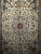 Vintage Persian Nain Room Size Rug, Handwoven Floral Pattern, Ivory & Blue, 7’ X 11’ For Sale - Image 9 of 12