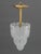 Sabino French Art Deco "Waterfall" Pendant Lamp, with gilt brass ceiling mount, the tiered frosted glass shade marked...