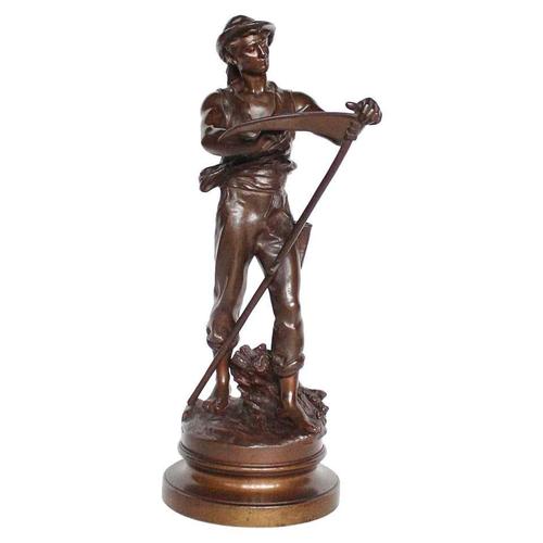 Math Moreau, Field Worker, Bronze For Sale - Image 9 of 9