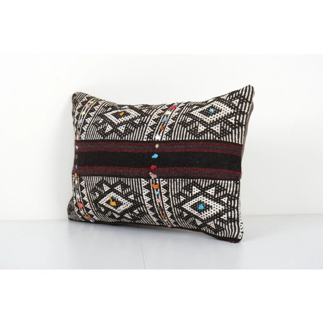 Mid-Century Modern Turkish Goat Hair Kilim Pillow Cover For Sale - Image 3 of 4