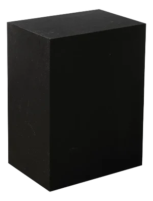 Mid-Century Modernist Matte Black Laminate Pedestal