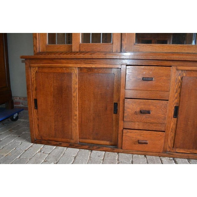 Large Art Deco Oak Display Cabinet. For Sale - Image 10 of 16