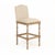 The Aria Bar Stool from Zentique is a French country bar stool with a padded linen seat on a recycled oak frame with...