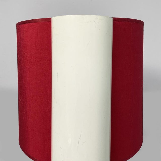 Red Italian Modern Fluette Table Lamp attributed to Giuliana Gramigna for Quatrifolio, 1970s For Sale - Image 8 of 18