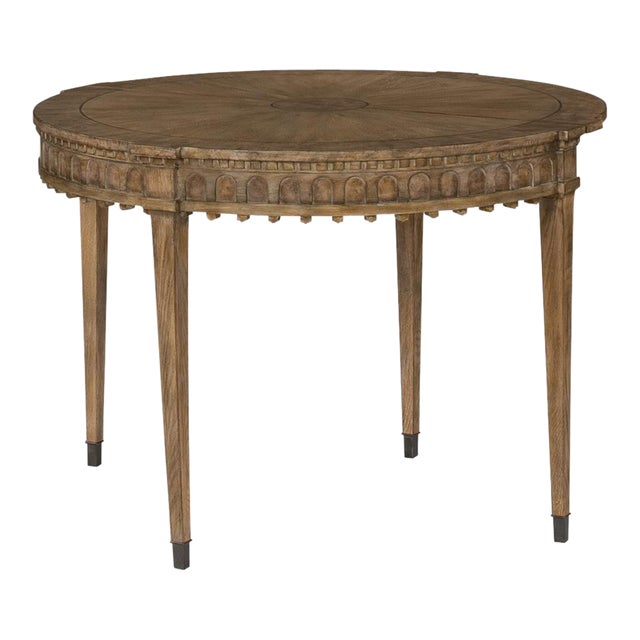 Sarreid Ltd. Heather Gray Knotty Oak Console Table For Sale