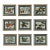 Set of Nine Antique Chinese Botanical Fruit Paintings on Pith Paper For Sale